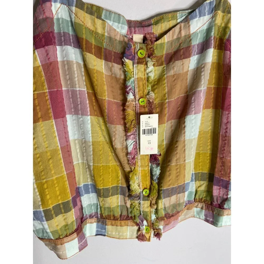 NWT Anthropologie Pilcro Plaid Tank Top-sz 12 - Picture 13 of 13